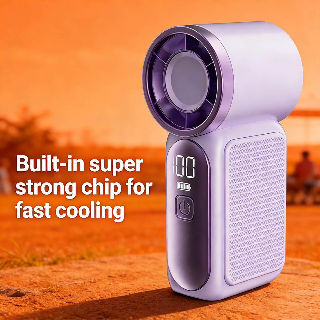 SALYS LENTIVEN Kipas Angin Mini Portable Pengumpul Angin Turbo Dengan Daya 5 Tingkat Pengatur Angin Kencang Yang Dapat Disesuaikan Alat Penurun Suhu Musim Panas X688