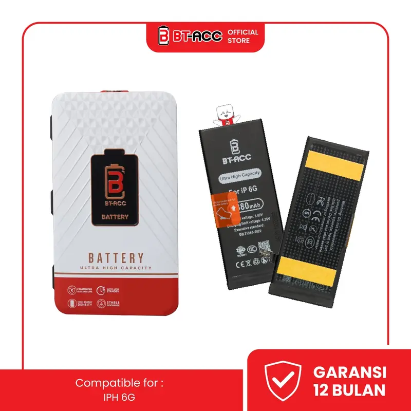 BT-ACC Ultra High Capacity Battery Baterai Batre For iPhone 6 With 2380mAh BT-ACC Ultra High Capacity Battery Baterai Batre For iPhone 6 With 2380mAh