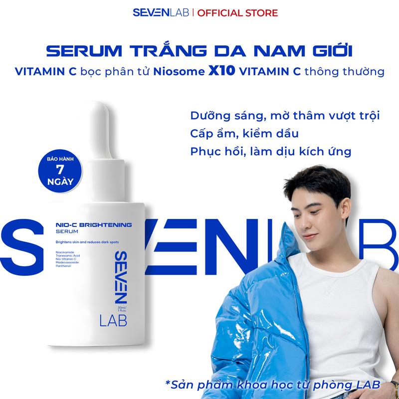Serum dưỡng trắng da mặt nam giới Nio-C SEVENLAB dưỡng sáng, mờ thâm vượt trội 30ml 1