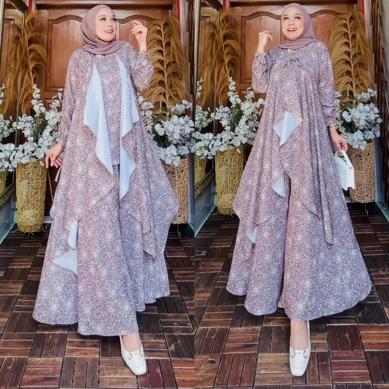 Ainaya Setelan Kulot dan kardigan by Ohc setelan celana kulot pallazo ,long outer Cantik 1