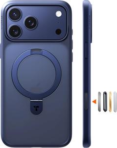 「TORRAS Ostand Q1 Guardian 」iPhoneケース マグネット MagSafe 4 ばみなし カメラコントロール スリム リング りめ ディープブルー スタンドモデル け 180°アップグレード  【スタンド入門モデル・初心者向け】ケース マグネット式 MagSafe対応 4倍軍用耐衝撃 黄ばみなし カメラコントロール スリム リング 3in1多機能 滑り止め ディープブルー torras iphoneケース