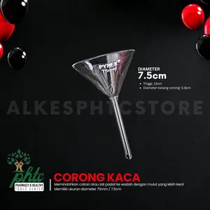 Corong Kaca 7.5cm l Corong Kaca Diameter 75mm
