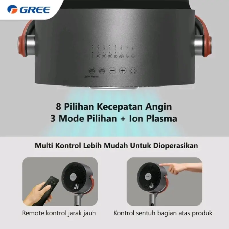 Air Circulation Fan Gree GCF-CIRCOOL14L | Stand desk 2in1 swing premium GCFCIRCOOL14L ion plasma 5