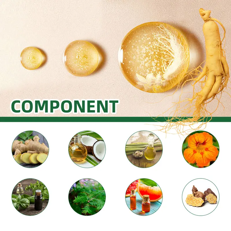 OUHOE Ginseng Hair Growth Liquid Ginseng Essence Moisturizes Hair, Prevents hair loss and Conditioner Hair Growth Spray Shampoo Ginger Haircare Lasting Sampo Vitamin 3