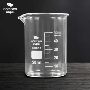 One Two Cups Gelas Ukur Takaran Borosilicate Glass 50ml - GG-17