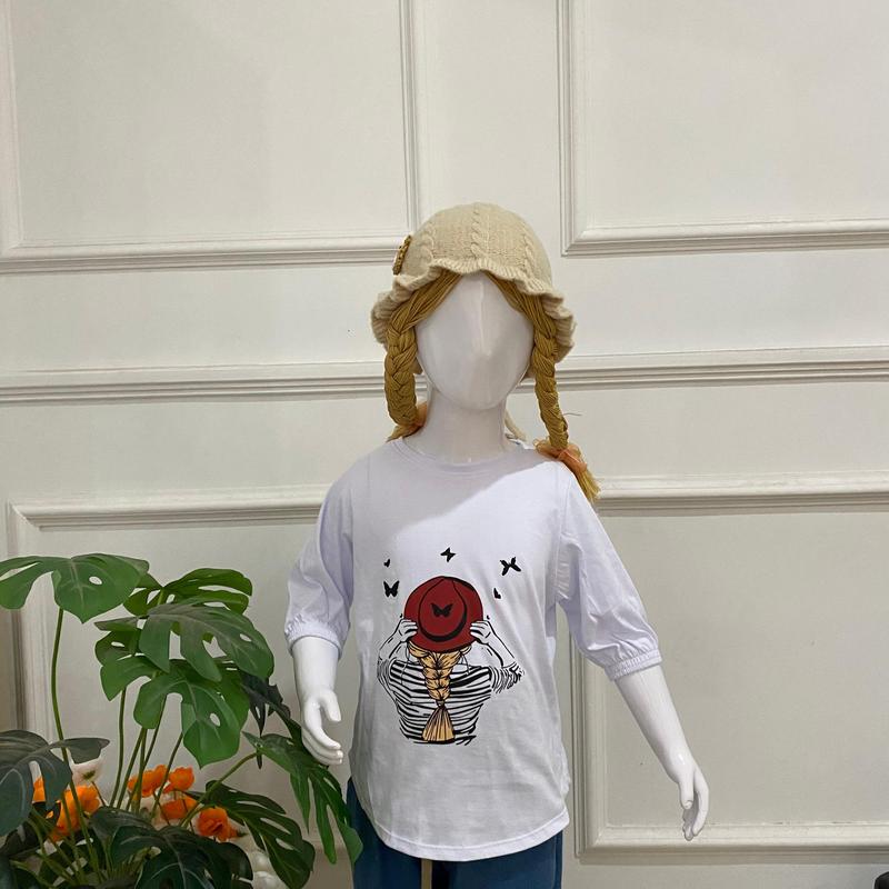 atasan anak usia 3-12 tahun baju blouse tangan 3/4 bahan cotton combed Fashion 5