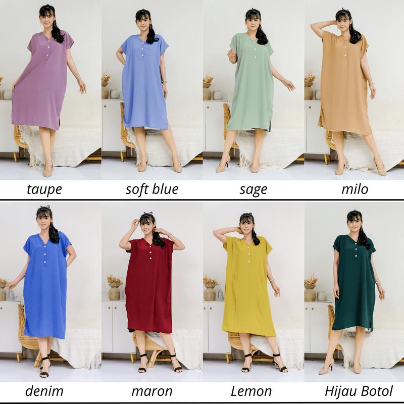 Product Introduction of Daster Lowo Cringkle Airflow Ld 130 COD Jumbo Busui Wanita Crinkle Bumil Dewasa Tidur Pendek Dress cringkle 3