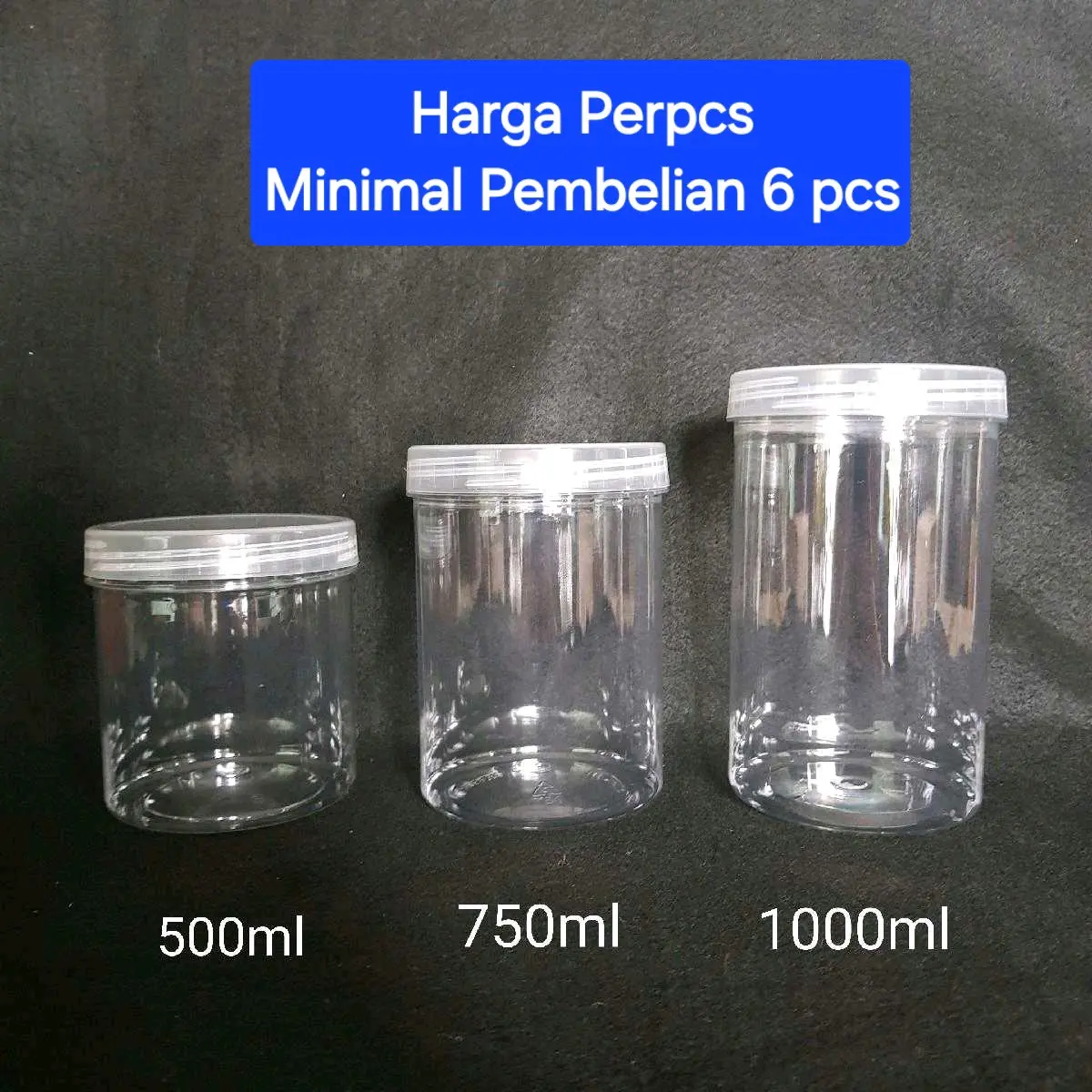 Toples Tabung Cylinder 500ml 750ml 1000ml / Toples Jar / Toples Plastik