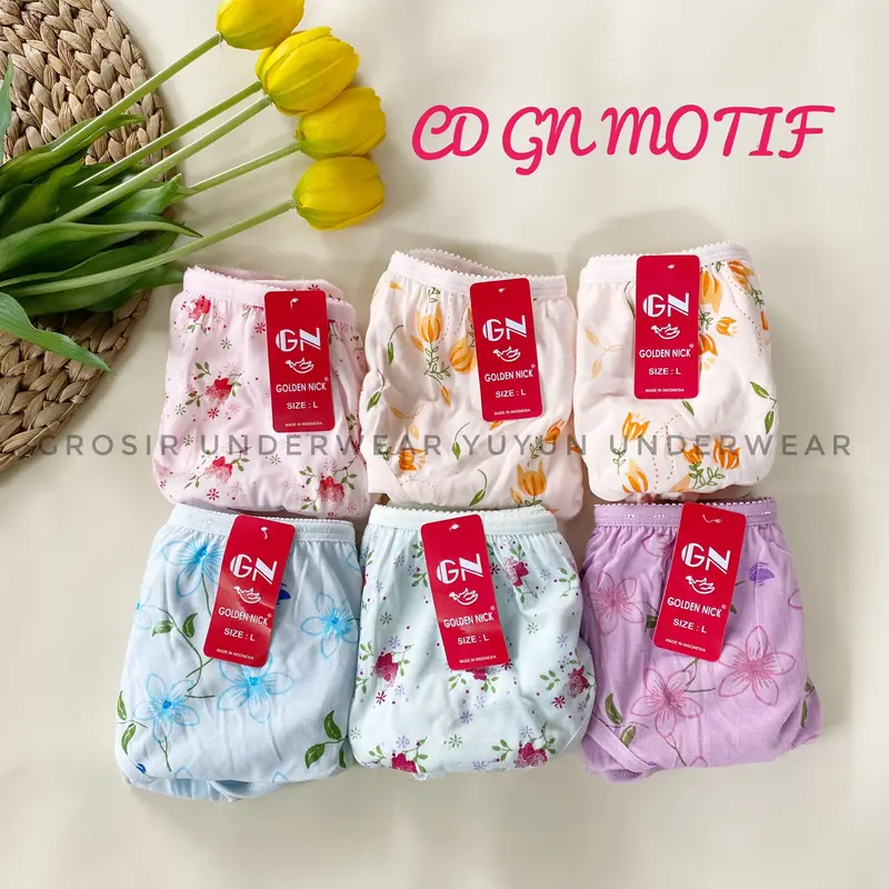 Celana Dalam Wanita Golden Nick Warna Tuda dan Muda CD Wanita GN Polos Bahan Katun Rayon Poliester 3