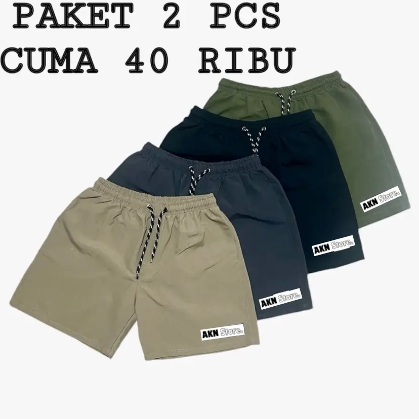 40 RIBU DAPAT 2 PCS CELANA PENDEK PANTS / CELANA SANTAI BAHAN DARI KATUN TWILL Shorts Dewasa