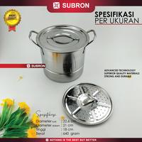 Gambar SUBRON SET Panci Kukus Steamer Tinggi Pot Set 4in1 4 pcs Stainless Steel Tebal Stok Pot Big Size - -- dari SUBRON KITCHENWARE Kab. Bandung 2 Tokopedia