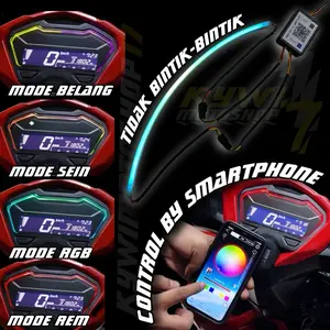 List speedometer RGB Smartphone Mode belang matrix universal vario pcx aerox new