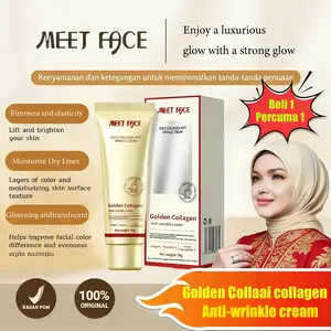 MEET FACE Krema Gold Kolagen -【Harga Termurah di Internet】Kulit Halus & Bercahaya! Melembapkan, perbaiki kerutan, atasi kusam. DISAYANG KULIT dengan teknologi canggih. BURUAN!