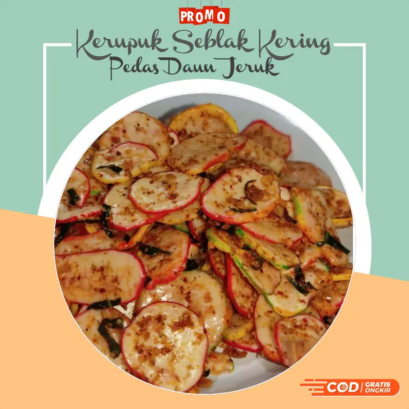 Promo 1 Kg Krupuk Sebring Pedas Daun Jeruk - DMO Official - Cemilan Kering Krupuk Seblak Garing Pedas Gurih Enak Renyah - Camilan Viral Food Snacks Kerupuk 3