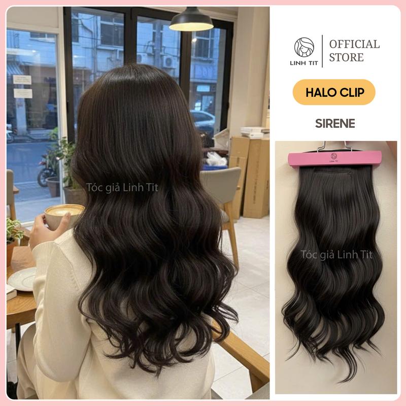   HALO CLIP  - Xoăn Sirene - Tóc cắt tầng 4 phím | Tóc giả Linh Tít 