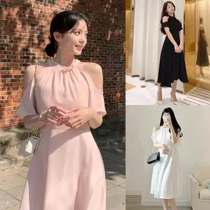 JESSICA PROSPERO KOREAN STYLE VINTAGE MIDI DRESS - Dress Party - Dress Kondangan - Dress Pesta - Dress Birthday