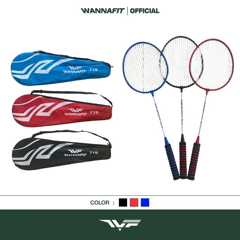 WANNAFIT Raket Badminton Set 2pcs | Free Tas | Peralatan Bulu Tangkis 1