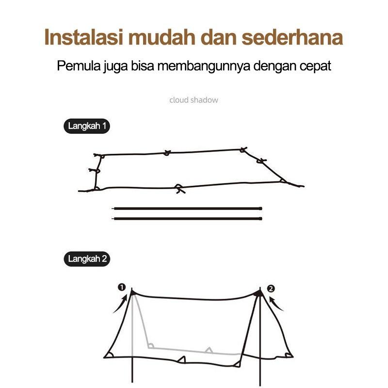 Product Introduction of Set Lengkap Tenda Luar Ruangan Tenda Kubah 3X4.5 Penutup Tenda Tahan UV dan Tahan Air/3X3M Penutup Tenda Waterproof tarptent 33