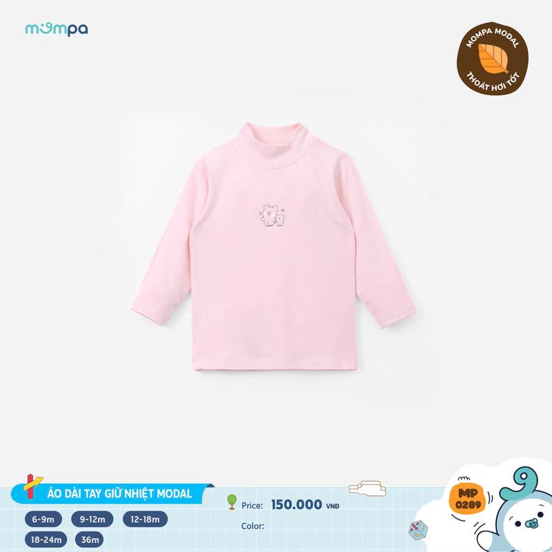  Áo giữ nhiệt cho bé Mompa 6 tháng đến 3 tuổi vải Modal mềm mại thoáng khí MP 0289+0291+0292+0293+0297+0298 M25 DQ 