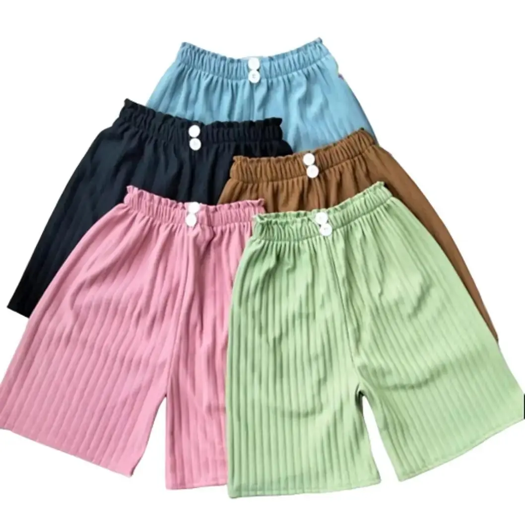Paket Hemat 5 PCS Celana Pendek Anak Perempuan Bahan Knit Hornet Cantik Fashion - Model Kekinian