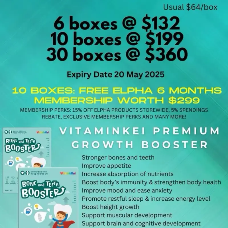 Buy 6 at $132!! Vitaminkei Premium Growth liquid booster supplement for Kids with