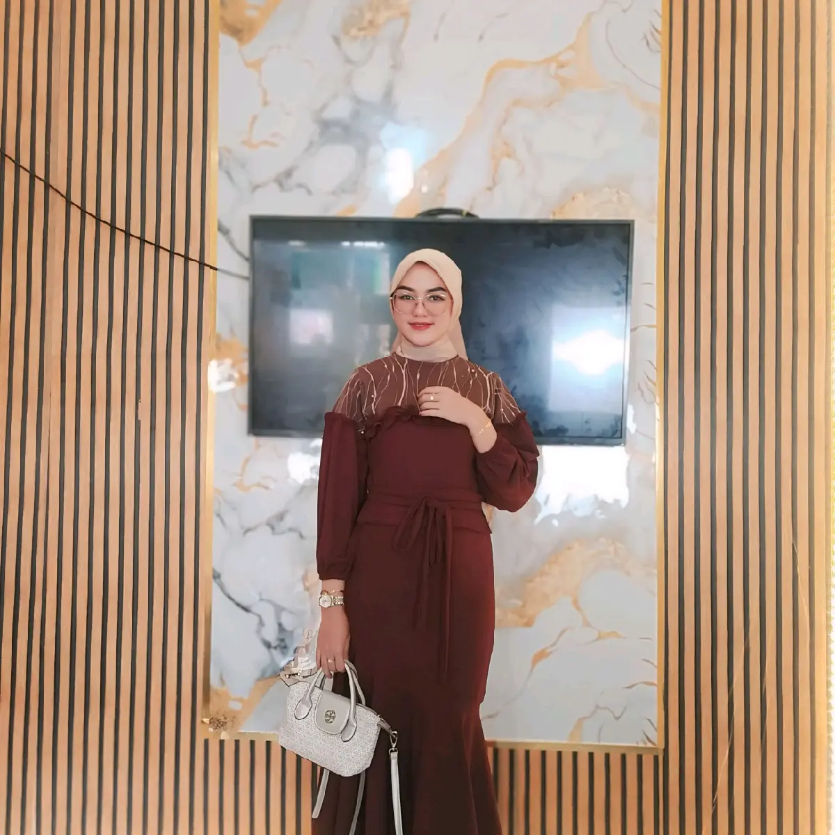 LAURA DRESS KNIT BRUKAT #DRESS UNDANGAN #DRESS BRIDESMAID #DRESS LEBARAN
