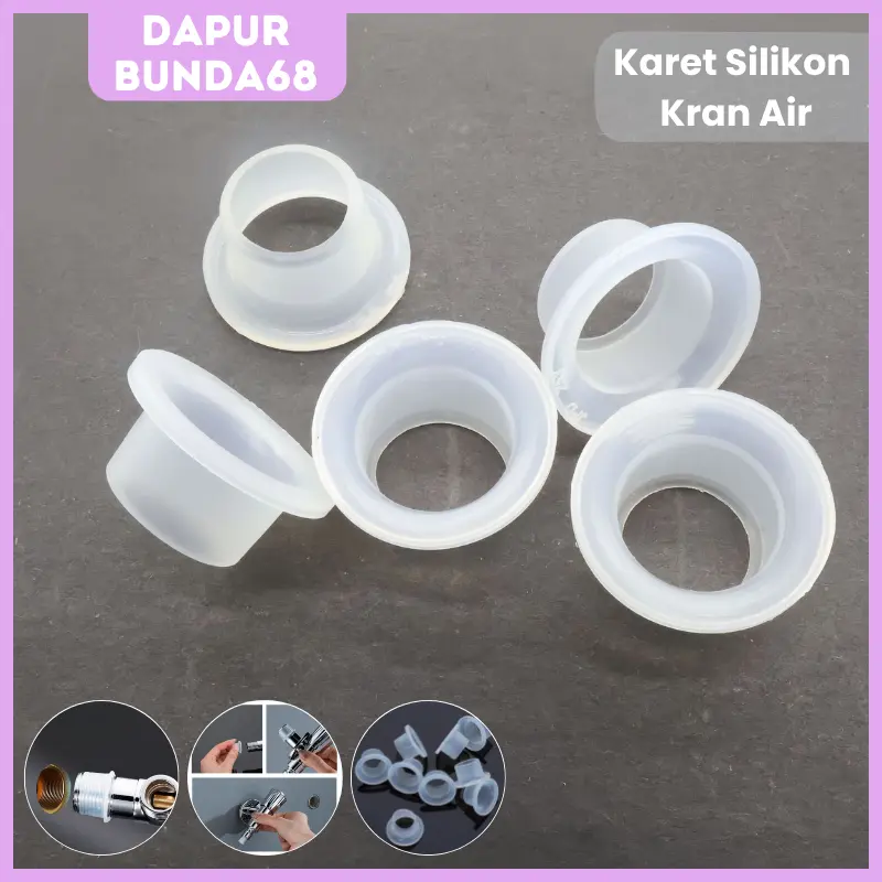 DB68 Karet Silikon Pengganti Sealtape Kran Air Silicon Rubber Ring Anti Rembes Anti Bocor Karet Seal Silicone 1/2 inch Karet Serbaguna