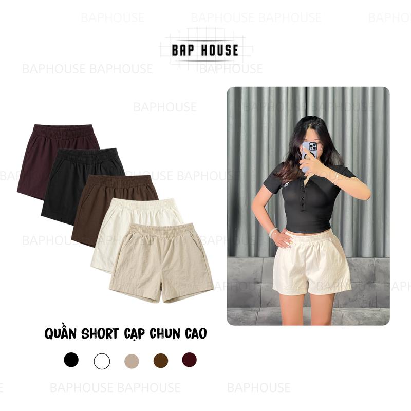 [DEAL MỞ BÁN] Quần Short KaKi Nữ Cạp Chun Cao Chất Liệu Mềm Mại Co Giãn - M02