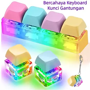 【COD】Gantungan Kunci Keychain Kitty Fidget Toy Mechanical Keyboard Tester Keycap Game Geek Dopamin