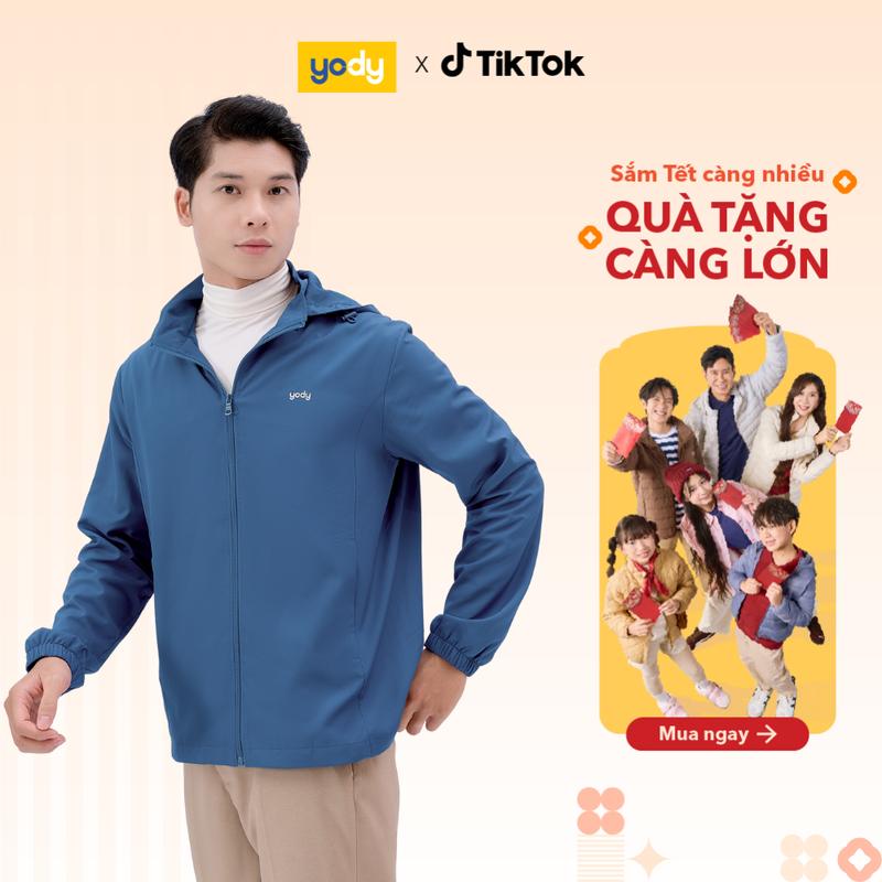  YODY Áo Khoác Gió Nam Trượt Nước Thông Minh Lót Lưới Mềm Nhẹ Thông Thoáng AKM5041 