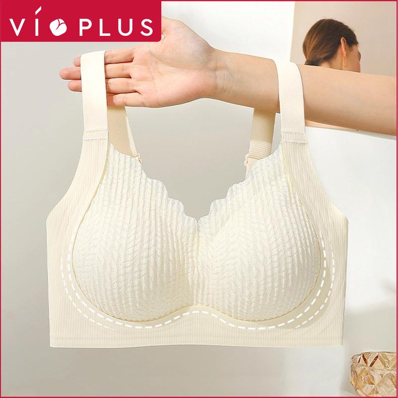 Áo Lót Áo Bra Nữ BigSize Chất Su Tăm Mút Mỏng Gom Quả Họa Tiết Sang Trọng Co Giãn Thoáng Mát -- BW250692