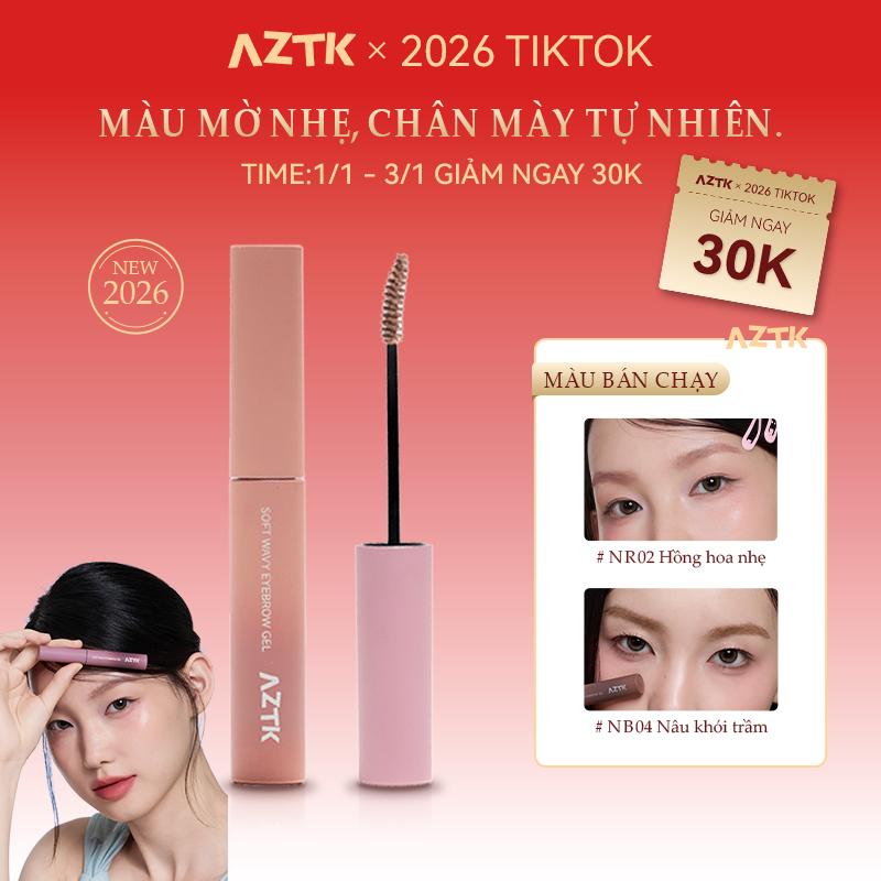 Tun Phạm x 【AZTK Mascara lông mày ,chất nhung lì giúp tạo ra dáng lông mày tự nhiên với lớp gel bền màu suốt cả ngày. Không trôi không lem kháng nước và mồ hôi. Lên rõ màu chỉ sau một lần chuốt dễ dùng cho newbie bảng màu gồm 5 tông màu trendy III