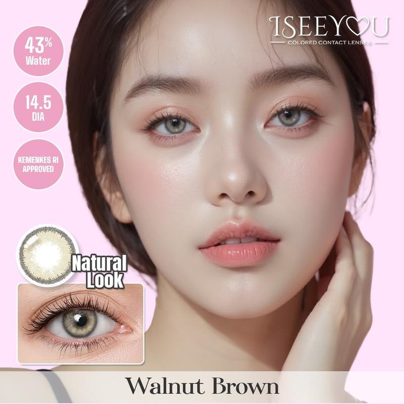 (Free Case) SOFTLENS I SEE YOU WALNUT BROWN 14.5MM SOFTLENS NORMAL SD -6.00 Soflens Lensa 1