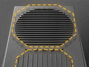 Close-up of the non-slip pad on the foot pedal