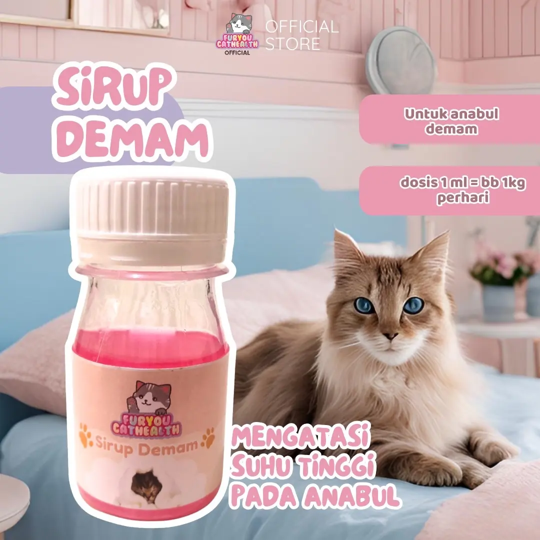 Furyou Sirup Demam Penurun Suhu Panas Badan Anabul
