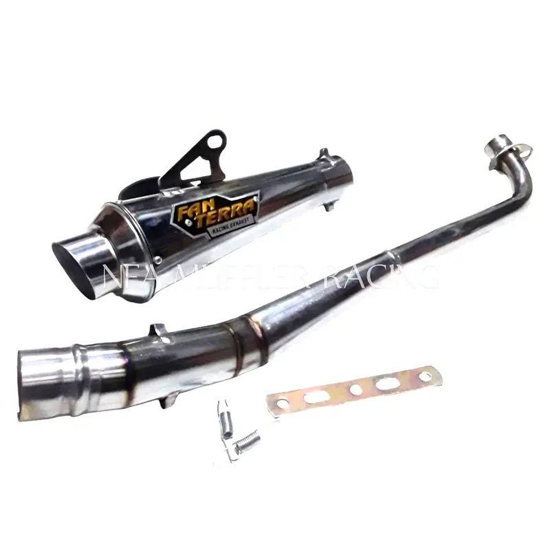 Knalpot Fan Terra Racing Vega Supra Jupiter Revo Absolute Karisma Blade Kaze Astrea Grand Motorcycle Kendaraan 3