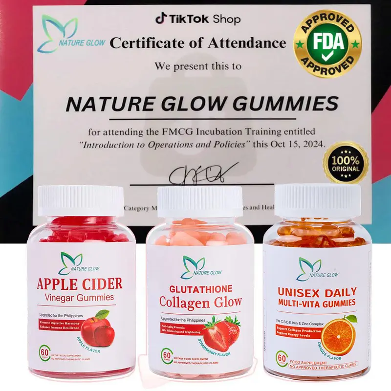 fda registered glutathione supplement philippines Approved】Nature Glow Collagen Glow 60PC Gummies Strawberry & Cranberry Flavours Whitening Body, Brightens Skin Tone, Comfort Skin Repair, Enhanced Skin Glowing, Skin Beauty & Overall Wellness Dietary Queen - ✨ B12