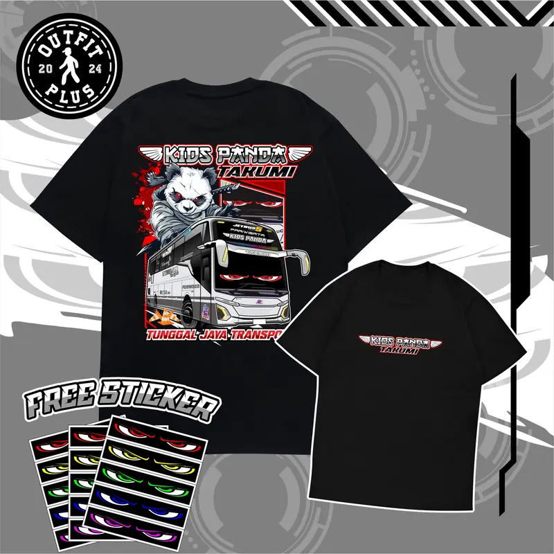 Kaos Anak Bus Mania Strobo Edition FREE STIKER - Baju Busmania Cotton Combed 24s Pria Wanita Unisex 1