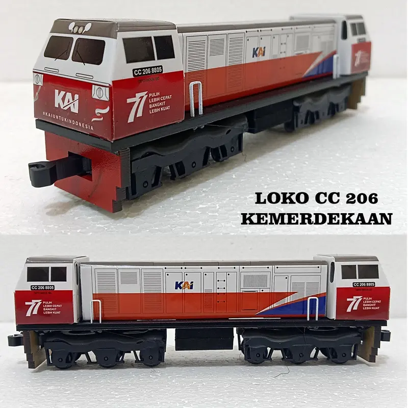 Kereta Api Indonesia - Lokomotif dan Gerbong (Handmade) 6