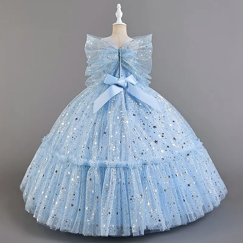 [LITTLEOTOTO] 3-14T LONG DRESS BRIDGET Premium Model Korea Tile Lapis IMPORT  -  Baju Pesta Aqiqah Baptis Anak Perempuan Mekar Putri Princess Frozen Cinderella 1