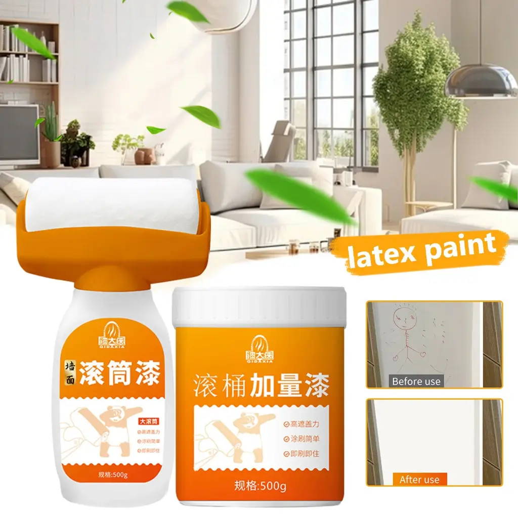 Wall refinish paint roller brush wall paint white wall Waterproof mildew proof non-toxic and odorless