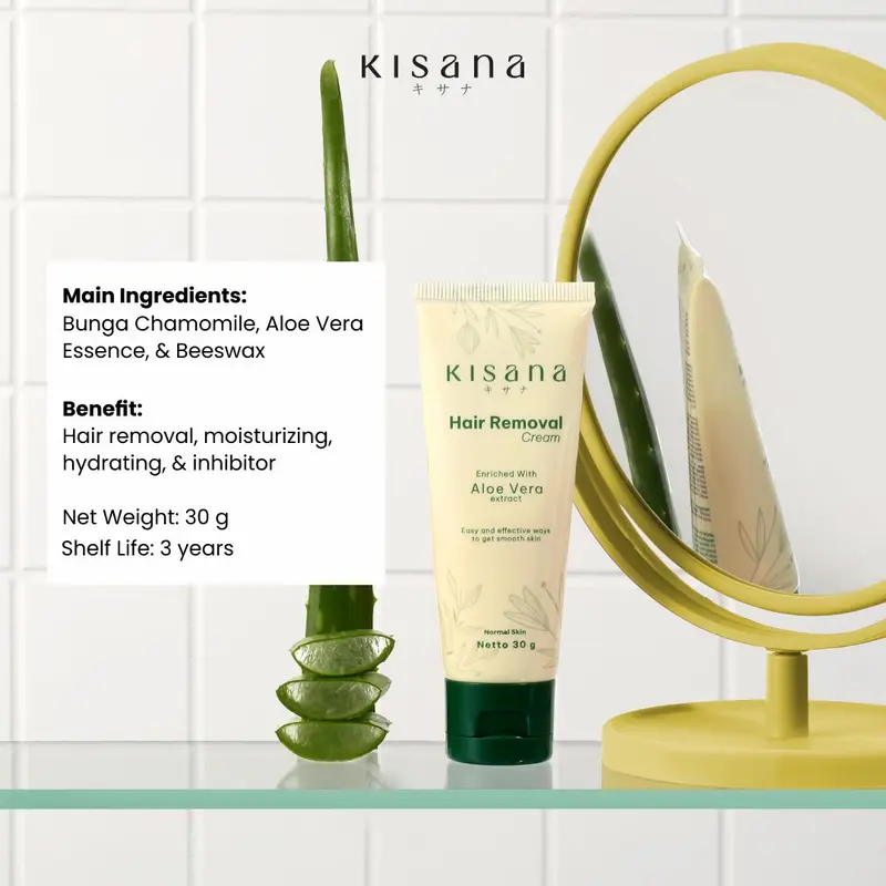 [BELI 3] KISANA Hair Removal Cream Normal Skin 30 gr - Krim Penghilang Bulu untuk Cukur Rambut dan Perawatan Ketiak 1