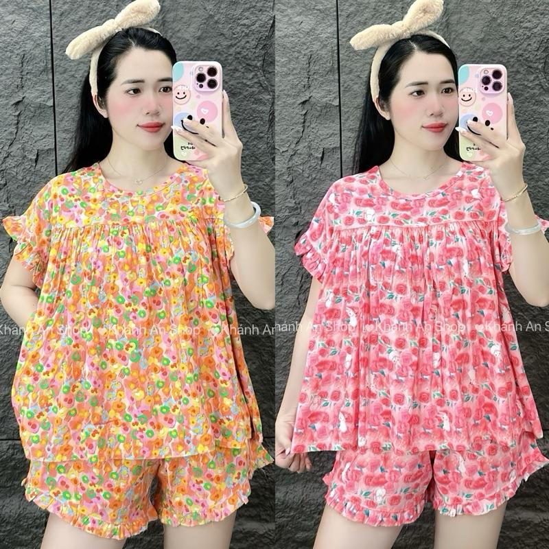 KA157 - {Fom Kiểu Rộng} Đồ Bộ Vải Tole Lanh Nữ VNXK Áo Cổ Tròn Tay Ngắn Quần Ngắn