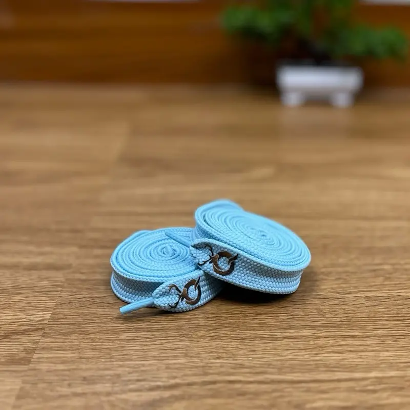 Tali Gemuk Quiferstep - Tali sepatu gemuk hitam polos/berlogo 2 cm - Tali sepatu gemuk/jumbo terlaris 7