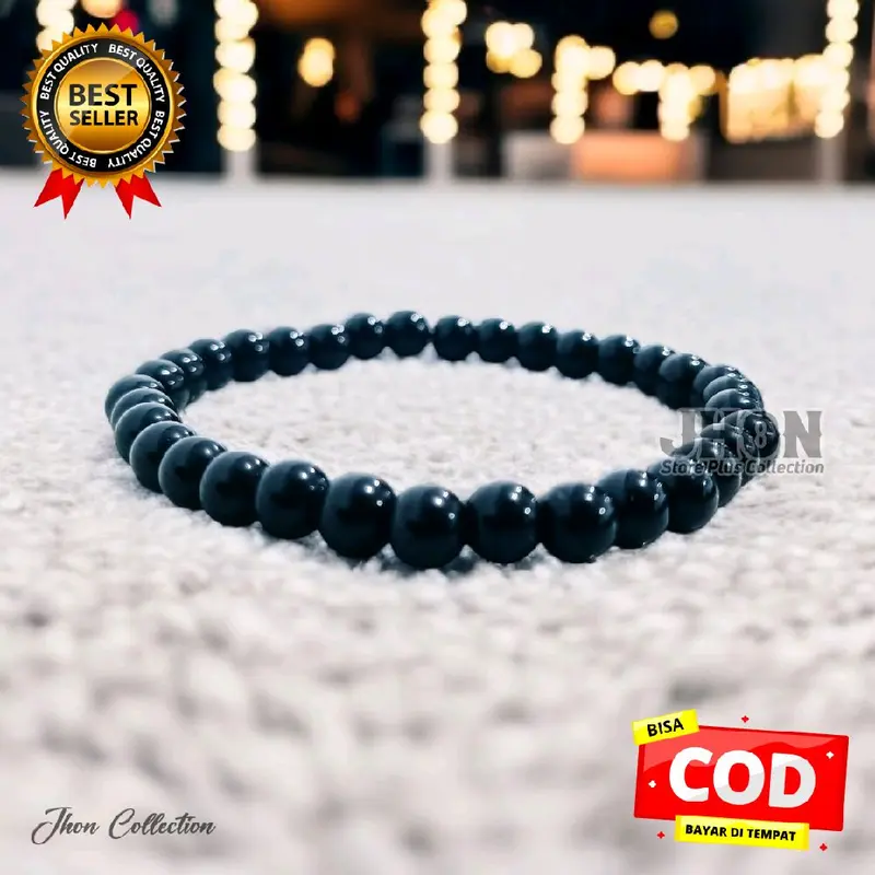 Gelang Black Onyx Untuk Pria dan Wanita | Aesthetic Bracelet | Gelang Trendy | Jhon Store Collection kupu 2