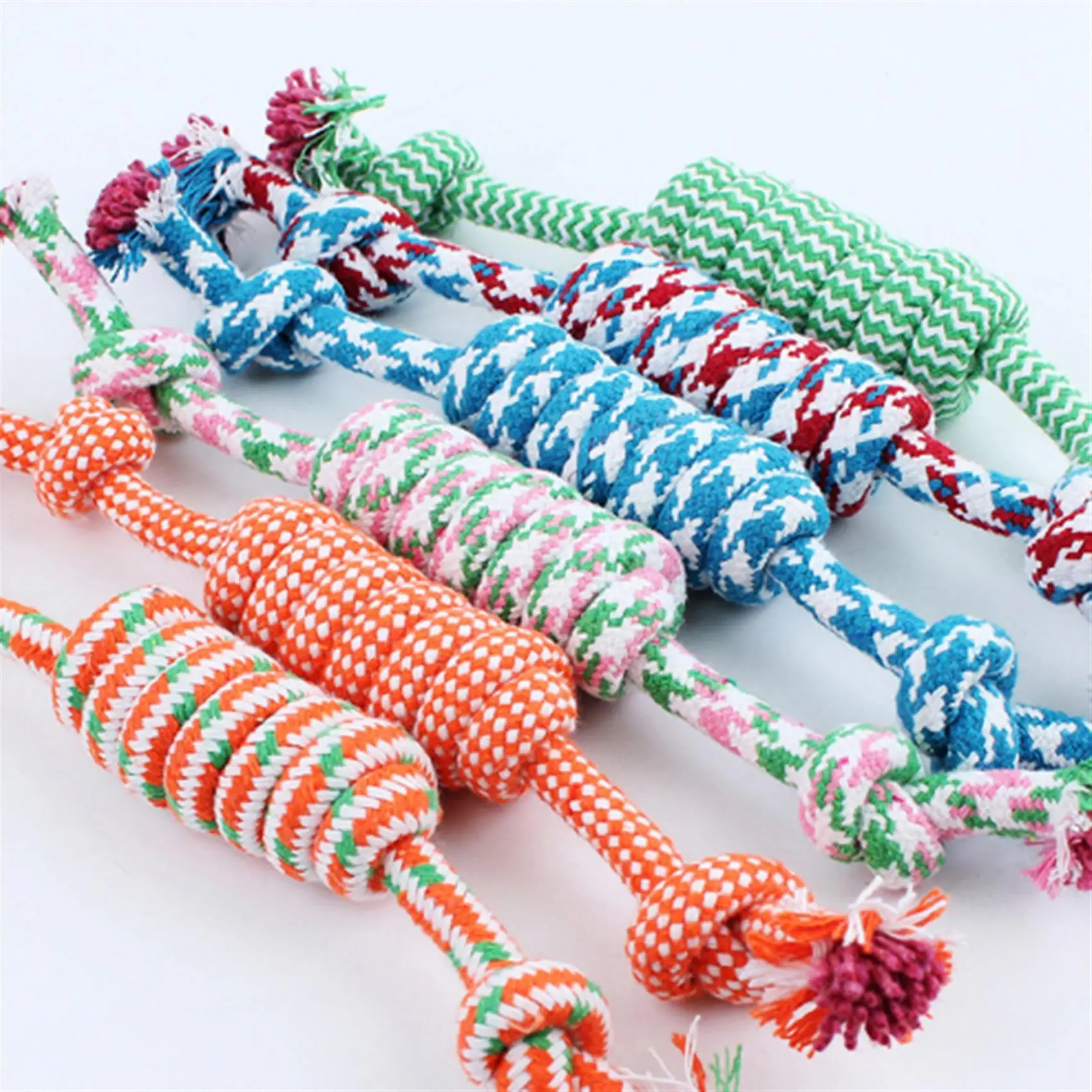 Cottons Ropes Braided Candy Rope Puppy Dog Pet Toys Bite Resistant Chew Knot
