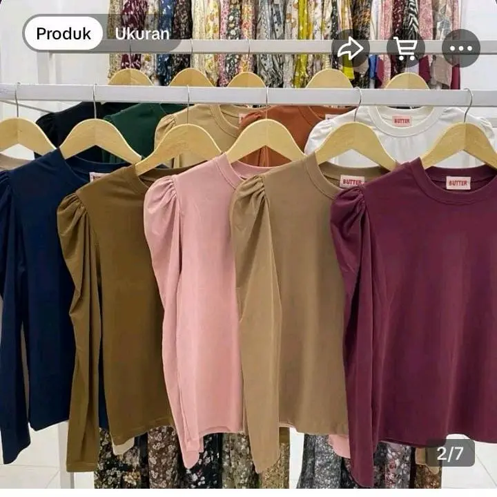 Safriani lhokseumawe Atasan kakya BUTER wanita kekinian quality premium free size lengan panjang