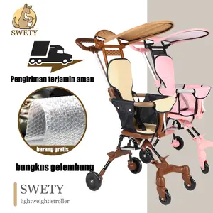 【Dijamin Asli】Magic Stroller Baby 2 Way Travel Lightweight Foldable Bayi Dorong Roda Dorongan Cabin