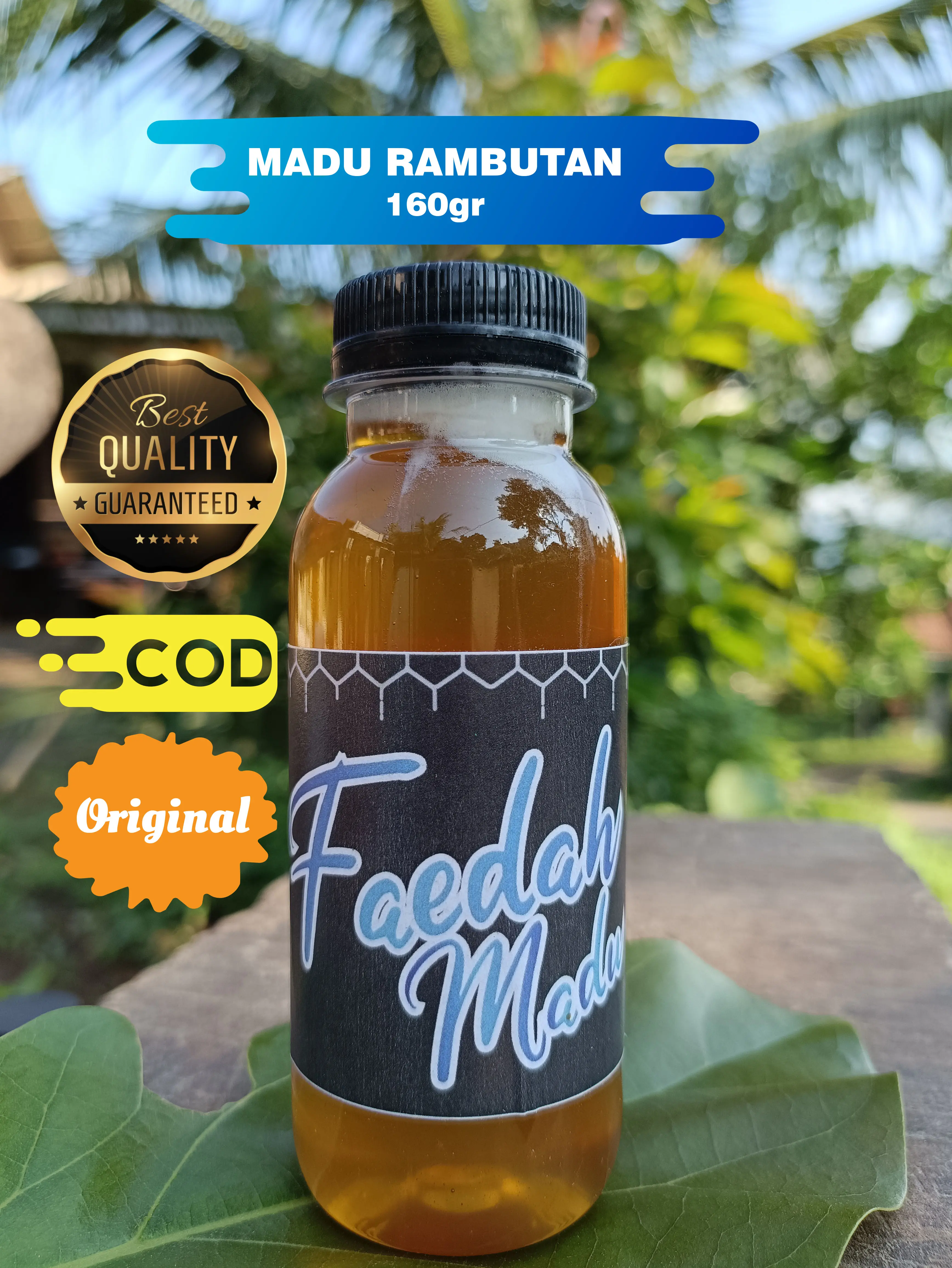 Madu Rambutan 160gr,  Madu Murni Madu Asli, Madu rambutan, Faedah madu, Madu murni