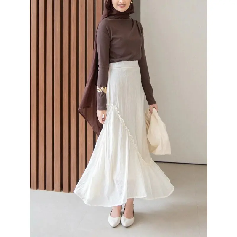 Fwdaily - Livia Skirt (Ruffle Skirt Maxi Wanita - Skirt Texture Wanita - Raya Collection - Koleksi Hari Raya Lebaran) 7